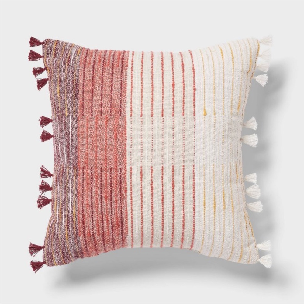 NEW Threshold Multicolor Striped Pillow